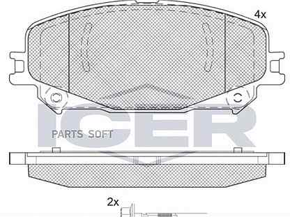 Icer 182304 Колодки торм.пер