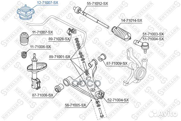 12-71007-SX опора амортизатора переднего Mazda