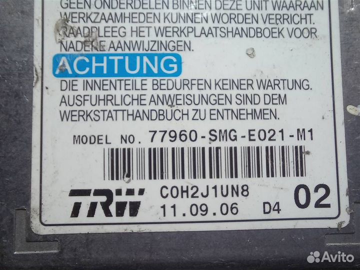 Блок управления AIR BAG honda Civic 5D FK viii 20
