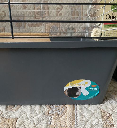 Клетка для морских свинок+ корм, сено, опилки