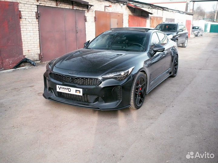 Сплиттер переднего бампера KIA Stinger 1 GT / GT-line - под покраску