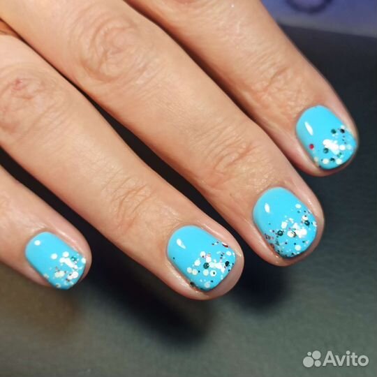 Маникюр с покрытием гель-лака, педикюр