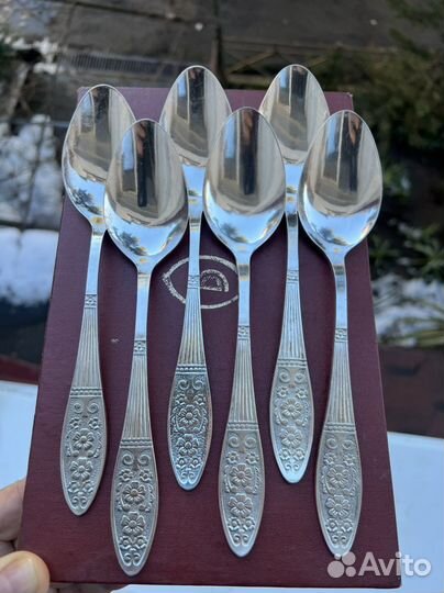 Мельхиор Новые Столовые ложки Ромашка Рмз СССР
