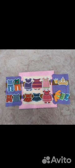 Кукла из фетра с гардеробом