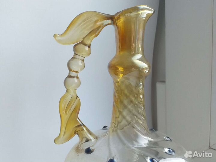 Кувшин цветное стекло СССР