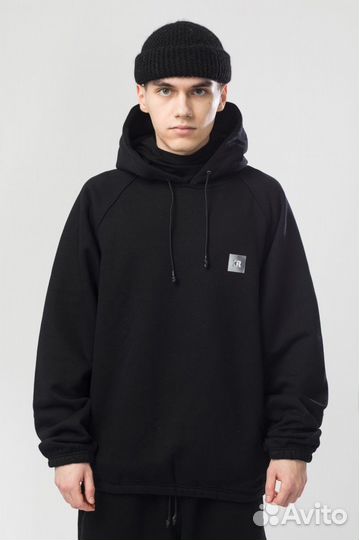 Толстовка черная с маской Оригинал с карманами