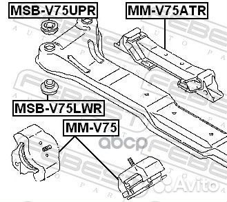 Втулка переднего подрамника msbv75UPR Febest