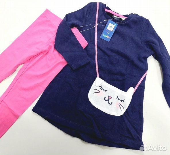 Комплект для девочки, туника 98/104, 110/116
