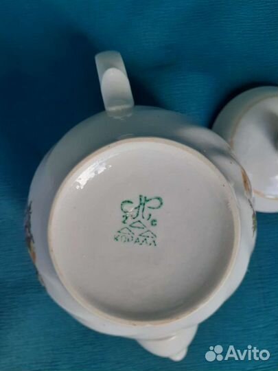Фарфор СССР, Чайник,чайная пара лфз