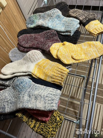 Носки вязаные ручной работы из шерсти