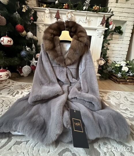 Новая норковая шуба с куницей 48/54