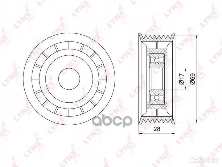 Ролик натяжителя поликлин.ремня audi Q7 3.6 06
