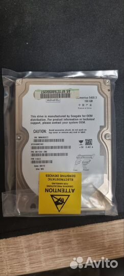 Жесткий диск 160гб Seagate Momentus 5400.3