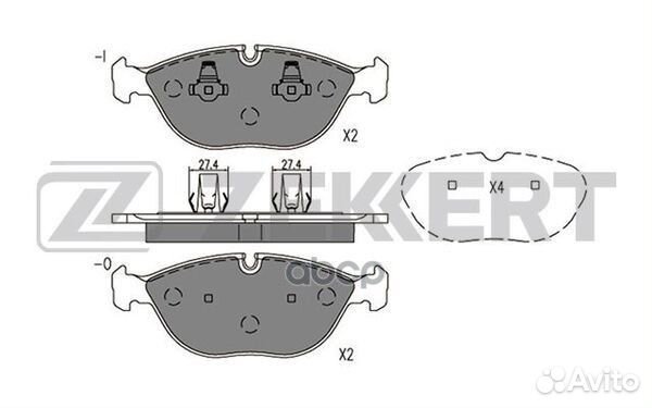Колодки торм. диск. передн. Audi A4 00- A8 96