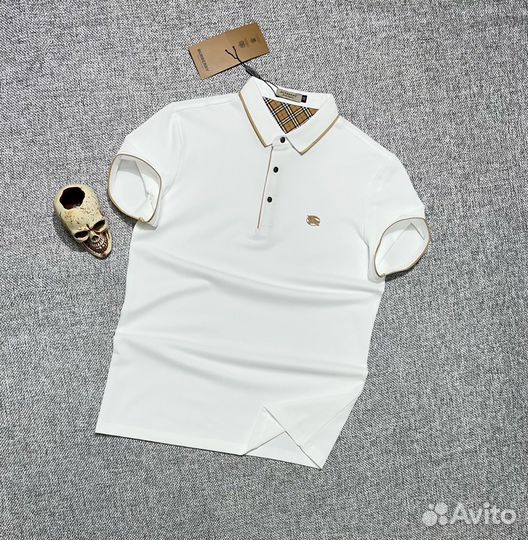 Футболка поло мужская Burberry premium