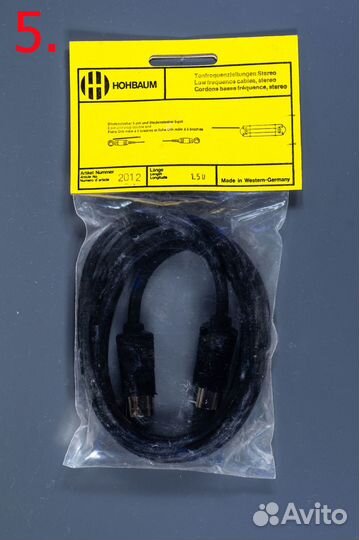 Кабели межблочные винтажные новые DIN