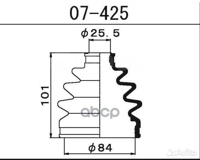 Пыльник внешн шруса (d23.5 D84 H101) Nissan