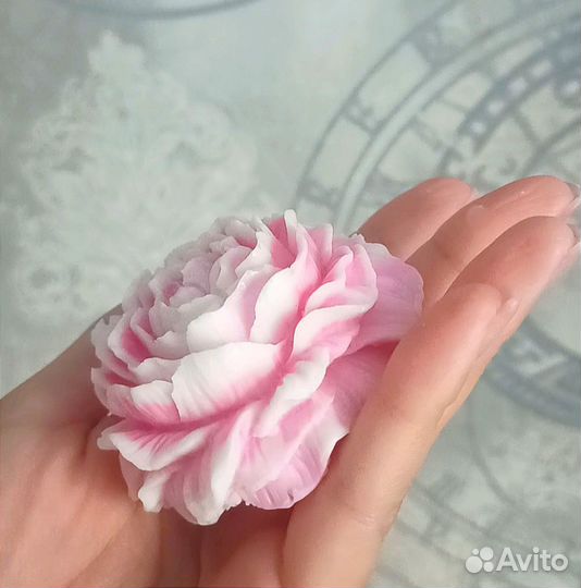 Мыло ручной работы в виде цветка Пион