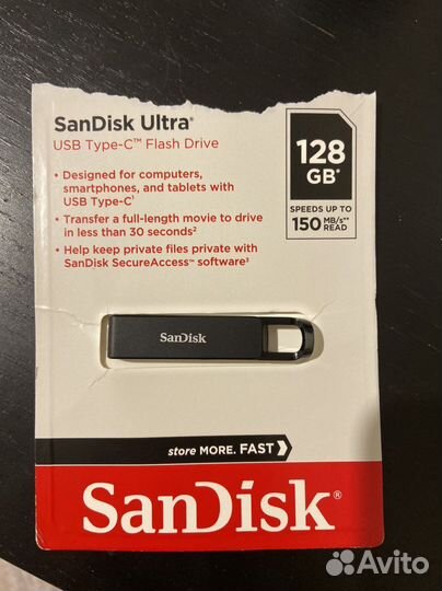 USB Флешка type-c SanDisk sdcz460-128G-G46 128 гб