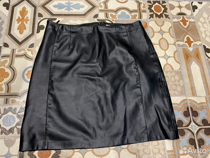Юбка кожаная