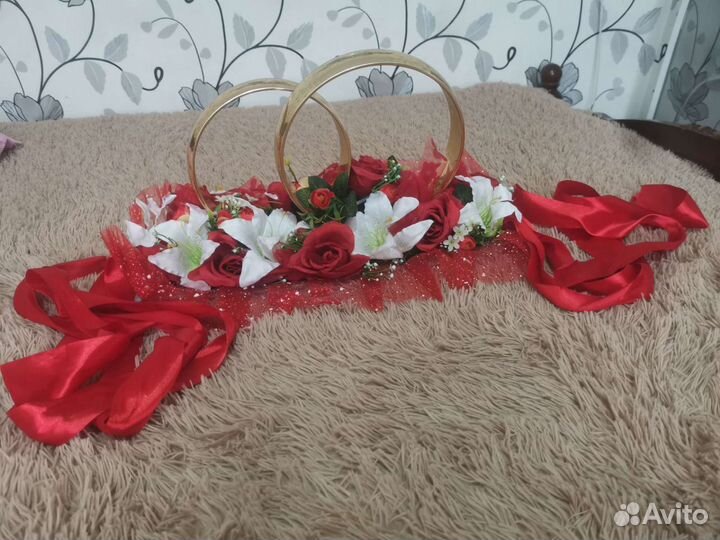 Свадебные кольца на машину