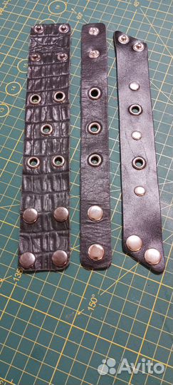 Браслет из кожи Рок стиль панк метал