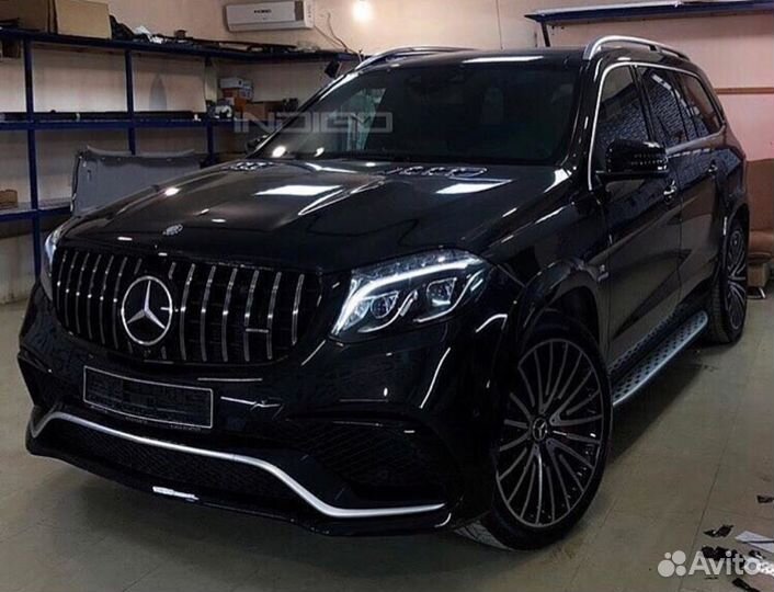 Решетка радиатора AMG Mercedes GLS X 166 GT дизайн