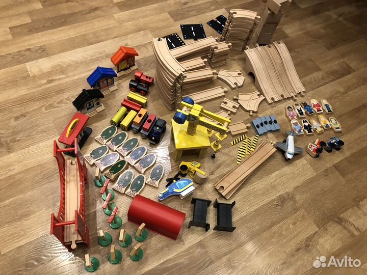 Деревянная железная дорога 131 деталь IKEA ELC