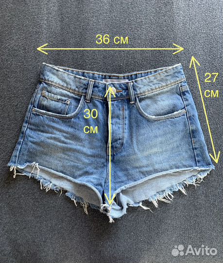 Джинсовые шорты zara 36