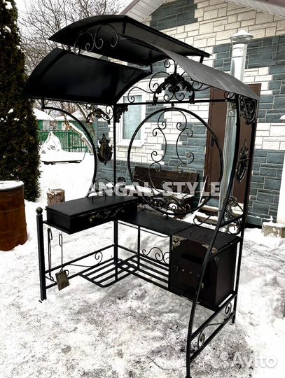 Мангал с крышей