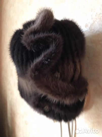 Шапка норковая женская на резинке