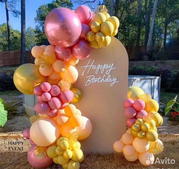 Оформление праздника шарами. Декор фотозоны