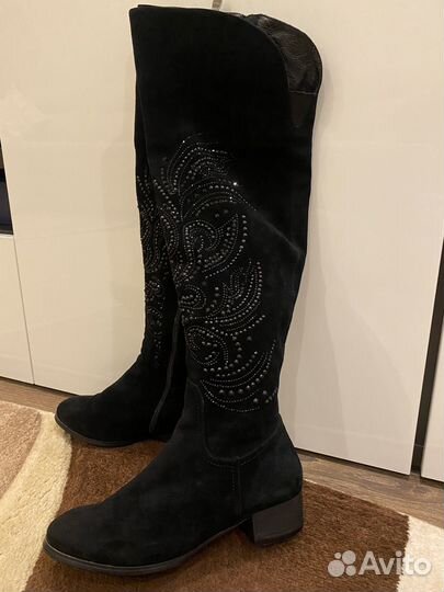 Ботфорты женские замшевые евро-зима