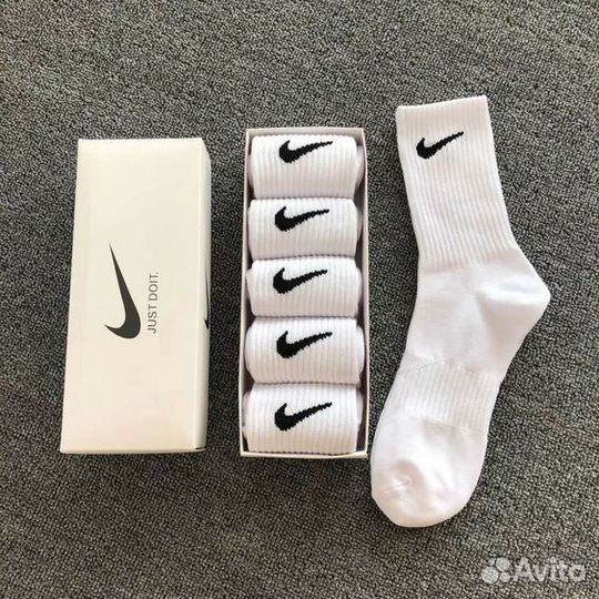Носки Nike высокие белые