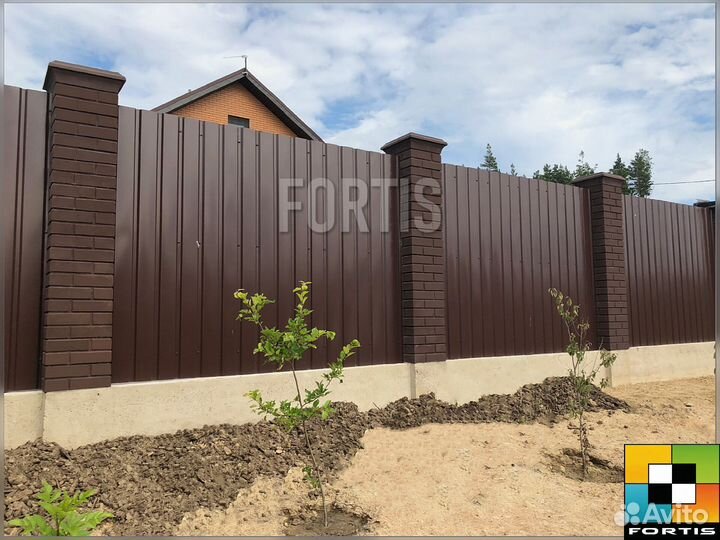 Бетонные столбы для забора наборные, блоки евро