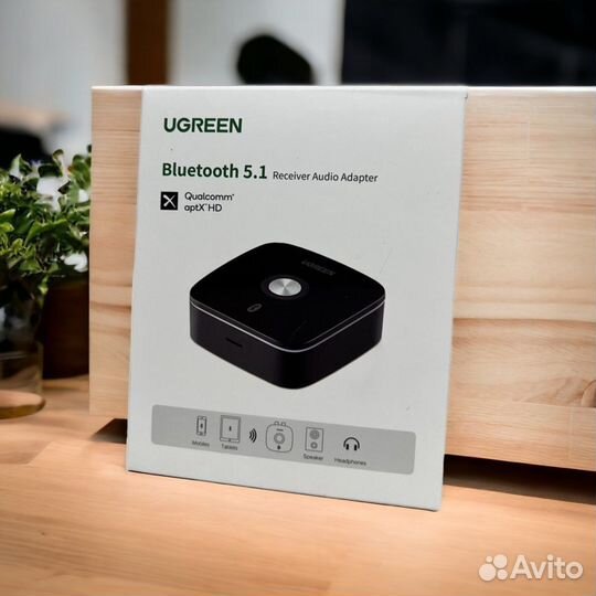 Адаптер Blutooth 5.1 Ugreen aptX HD версия 5.1