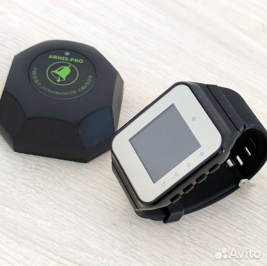 Кнопка вызова официанта Бургер и пейджер часы