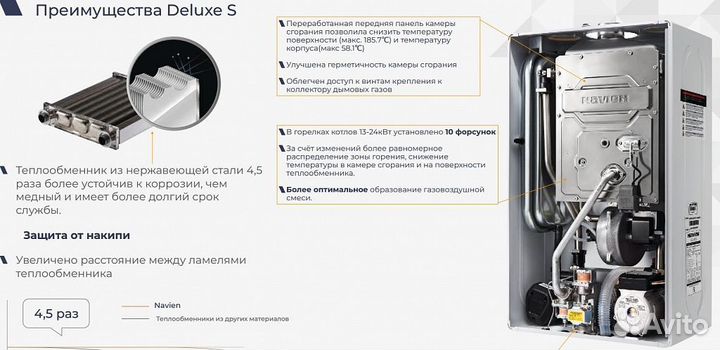 Котел газ. Navien Deluxe S-35K Coaxial Корейский