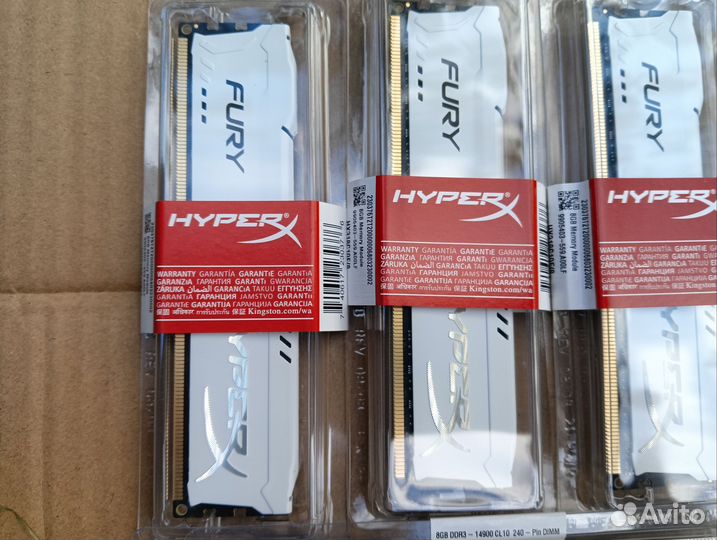 Оперативная память ddr3 8gb 16gb 32gb (hyperx)