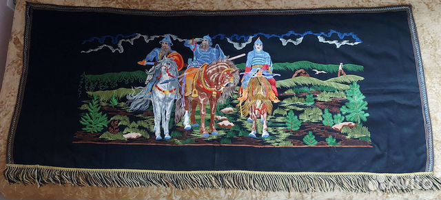 Гобелен Три Богатыря Васнецова СССР