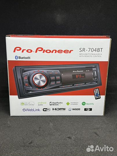 Магнитола Pioneer с bluetooth USB AUX