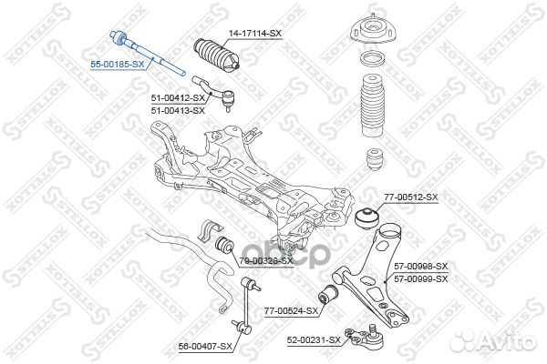 55-00185-SX тяга рулевая Hyundai Tucson IX35 0
