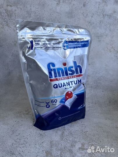 Таблетки Finish Quantum All in 60 штук для пмм