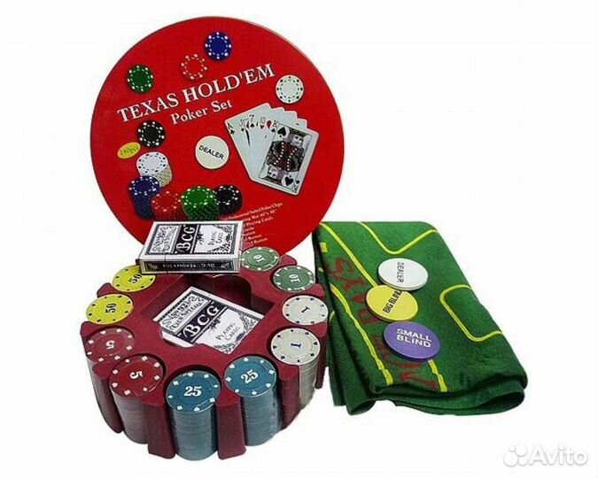 Набор для покера (240,120 фишек),новый