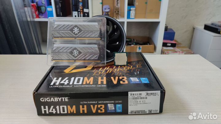 Комплект i3 10105f+h410+32gb ddr4+кулер