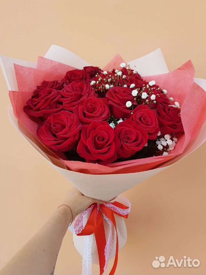 Цветы розы букет