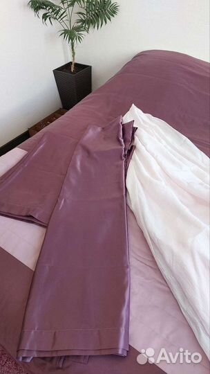 Покрывало на двуспальную кровать и комплект штор