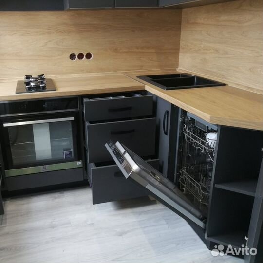 Кухня графит под ключ с гарантией
