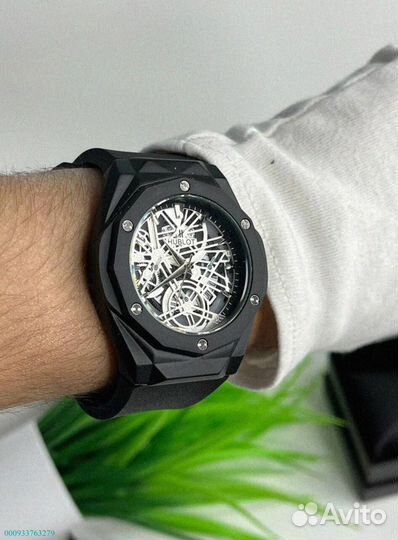 Наручные часы Hublot WHB3 чёрные (Арт.12092)