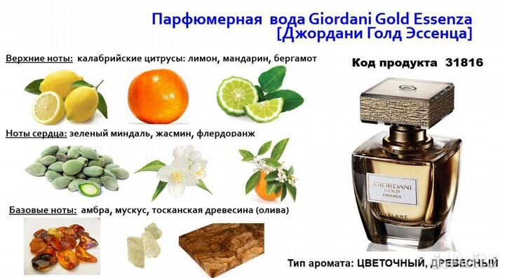 Парфюмерная вода жен. Oriflame Giordani Gold Essen